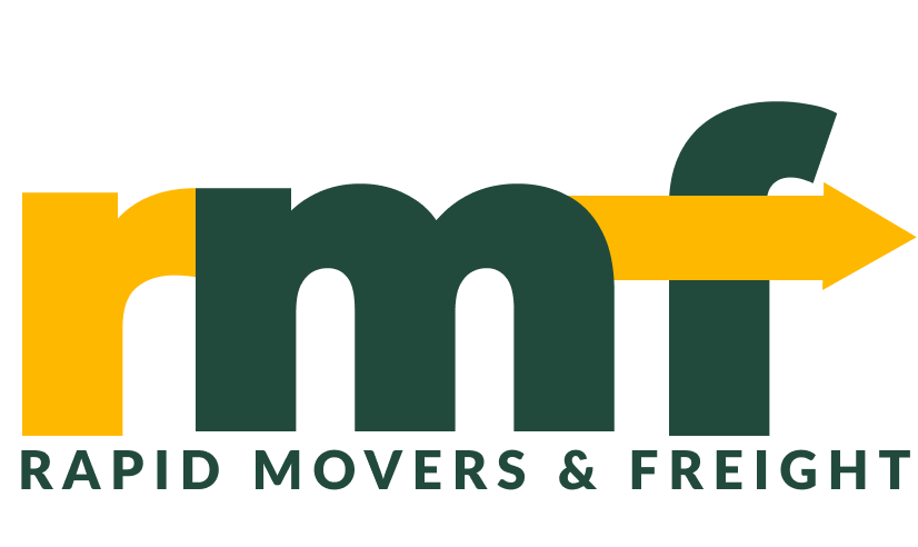 Rapid Movers & Freight logo, two-colour on light